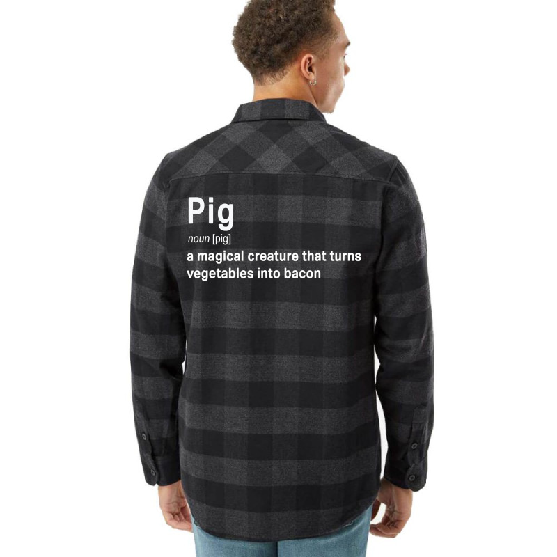 Best Hilarious Pig And Bacon Definition Funny Gift Flannel Shirt by ElizabethAtist | Artistshot