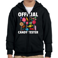 Candy Tester Lollipop Sweets Gift Halloween Kids Youth Zipper Hoodie | Artistshot