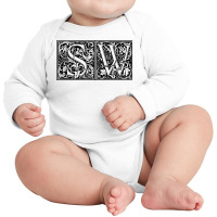 Sw   Initials S W Name Surname Onomastics Onomatology T Shirt Long Sleeve Baby Bodysuit | Artistshot