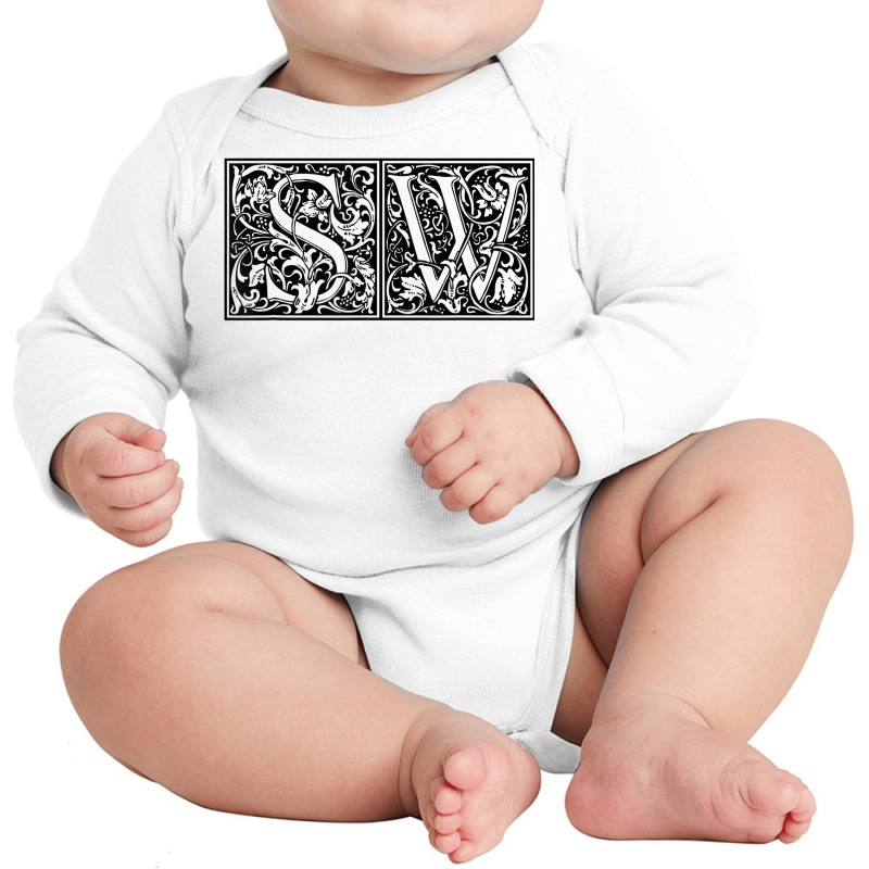 Sw   Initials S W Name Surname Onomastics Onomatology T Shirt Long Sleeve Baby Bodysuit by meritzjla | Artistshot