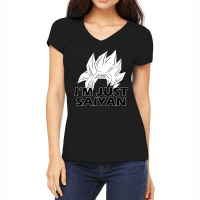 I'm Just Saiyan Women's V-neck T-shirt | Artistshot