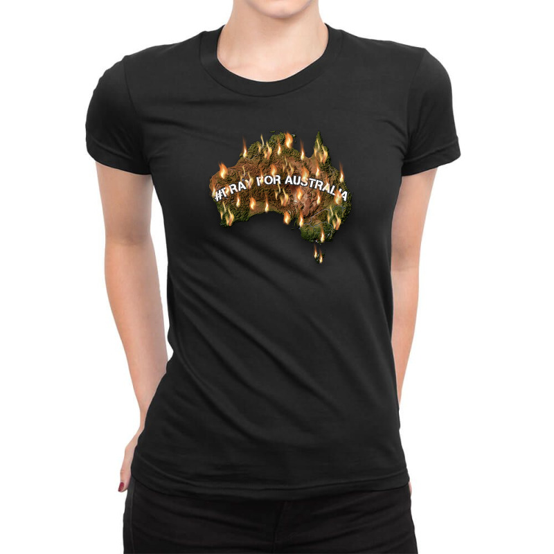 Pray For Australia Ladies Fitted T-Shirt by autlu2024 | Artistshot