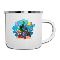 Undersea Life Coral Reef With Fish And Water Plants  Cartoon Landscape Camper Cup | Artistshot