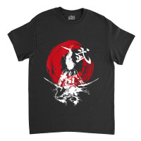 Japanese Samurai Fire Warrior Swords Retro Japan Calligraphy Classic T-shirt | Artistshot