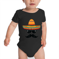 Sombrero Costume Mustache Sunglasses Cinco De Baby Bodysuit | Artistshot