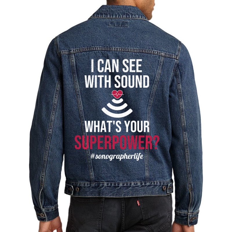 Sonographer Sonography Student Ultrasound Tech Men Denim Jacket by bummercaught | Artistshot