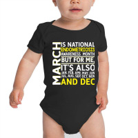 March Is National Endometriosis Awareness Month Baby Bodysuit | Artistshot