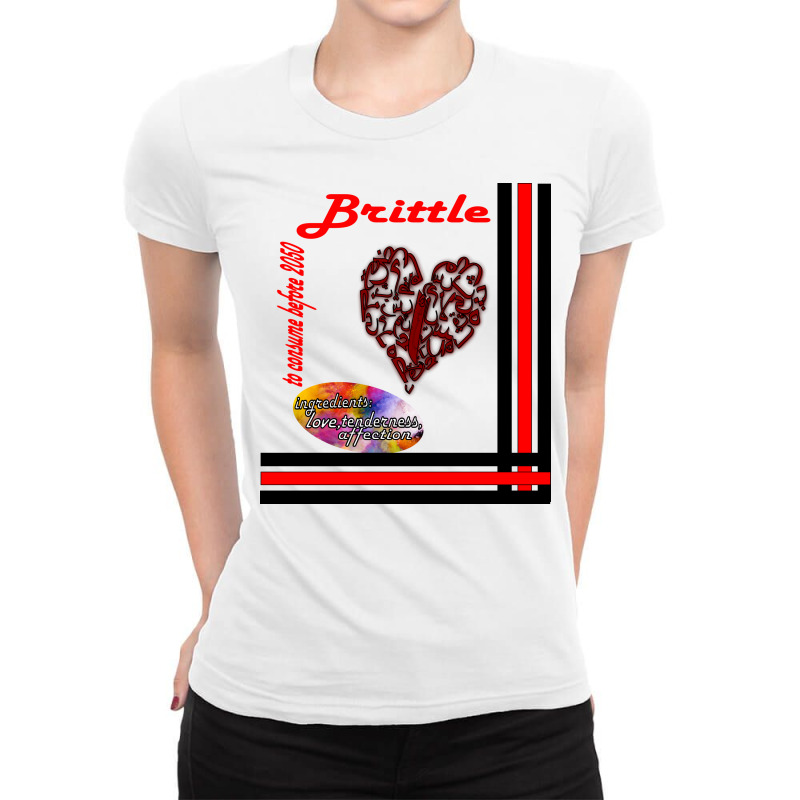 Fragile Ladies Fitted T-Shirt by nowlam | Artistshot