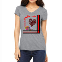 Fragile Women's V-neck T-shirt | Artistshot