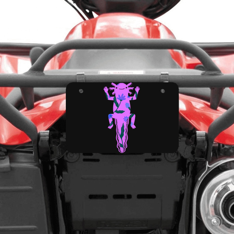 I Love My Pink Axolotl Atv License Plate | Artistshot