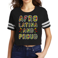 Afro Latina And Proud Product Black Latinx Pride Gift Design Scorecard Crop Tee | Artistshot