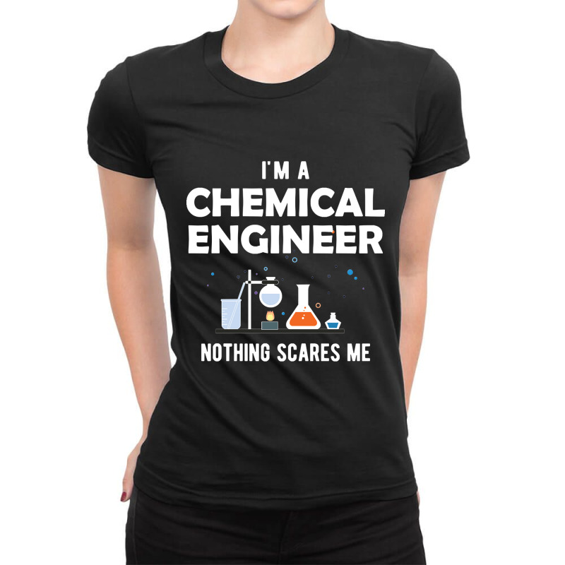 Chemical Engineer - I'm A Chemical Engineer Nothing Scares Me Ladies Fitted T-Shirt by Pannell Quintero | Artistshot