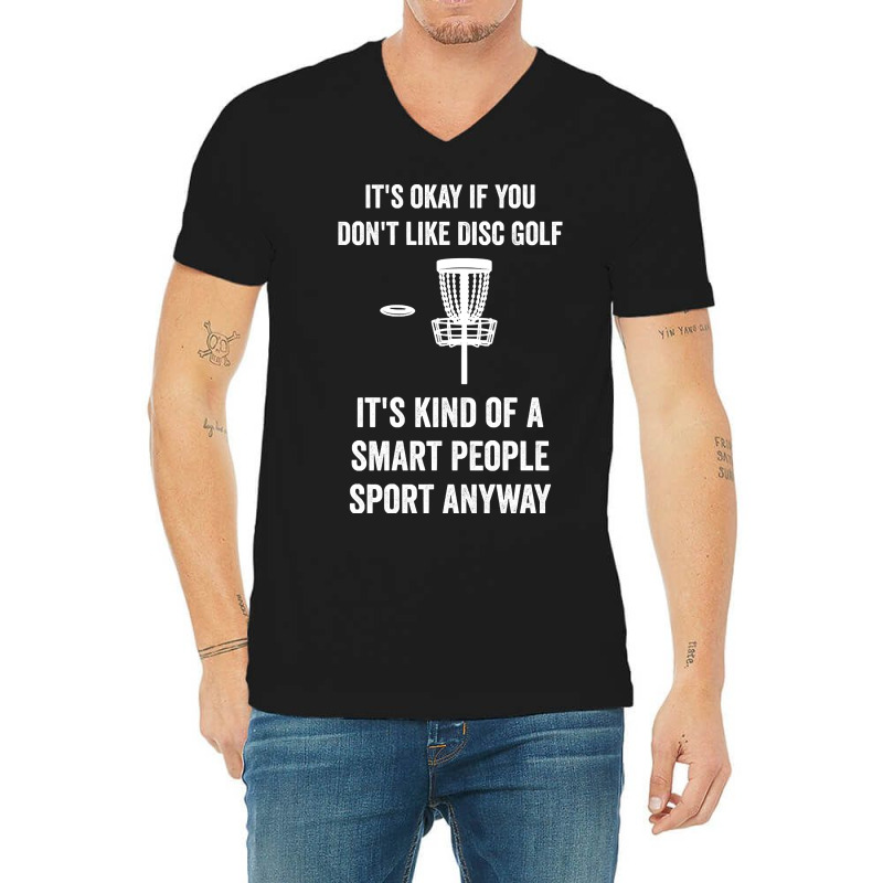 Smart People Sport Disc Golf V-neck Tee | Artistshot