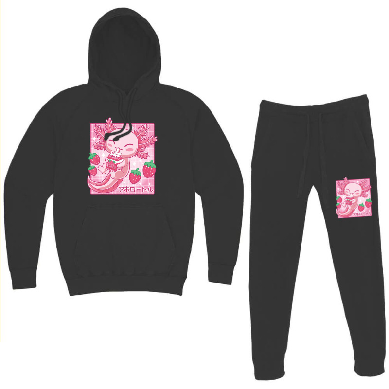 Japanese Strawberry Milk Shake Anime Pink Kawaii Aesthetic Axolotl Mat Hoodie & Jogger set by Min05 | Artistshot