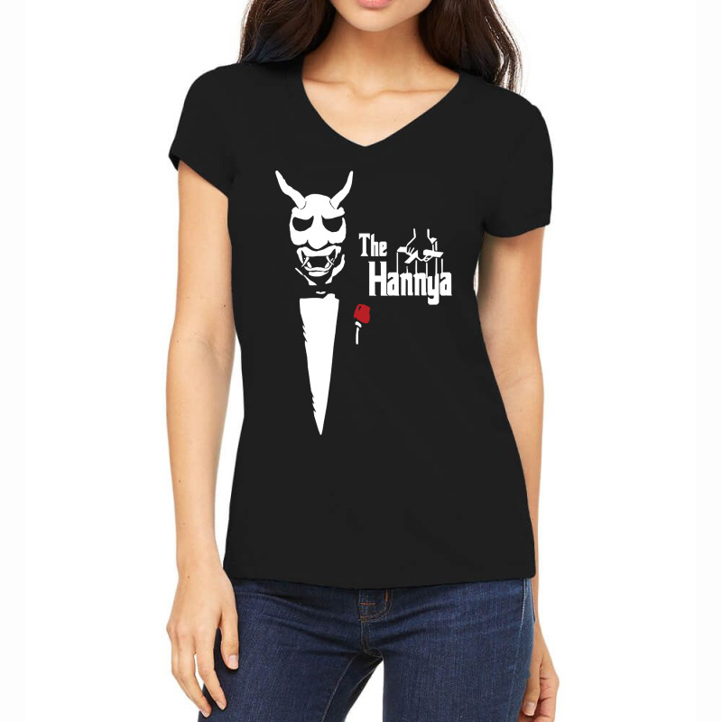 The Hannya Godfather Women's V-Neck T-Shirt by Sizemore Adame | Artistshot