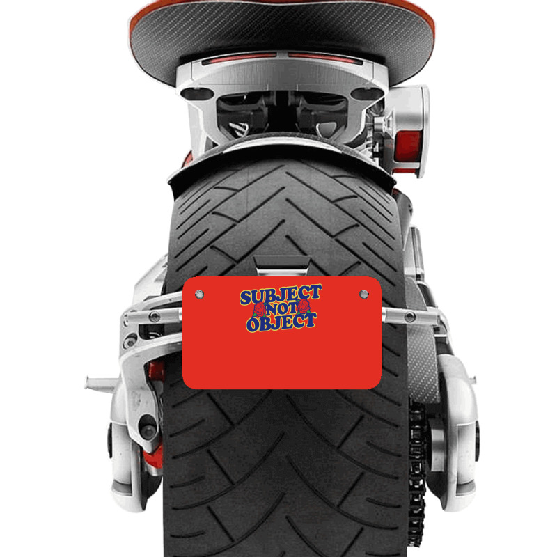 Subject Not Object Motorcycle License Plate | Artistshot