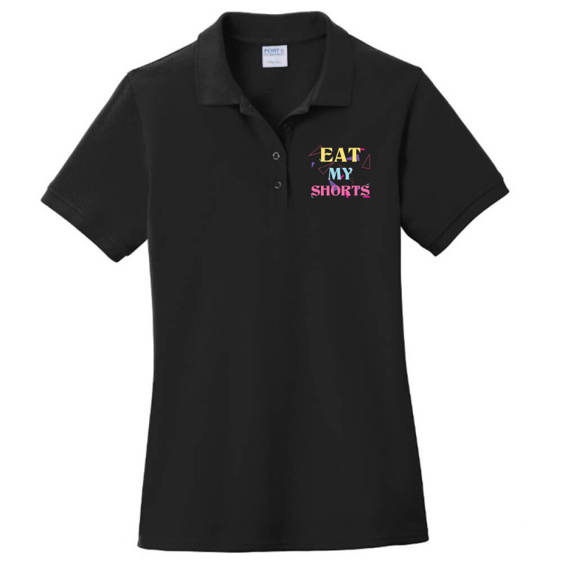 Eat My Shorts Don't Bother Me Funny Retro 80s Slang Ladies Polo Shirt by Crews Micki | Artistshot