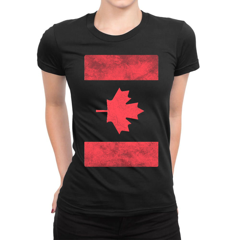 Canada  Awesome Flag Ladies Fitted T-Shirt by Box Bingham | Artistshot