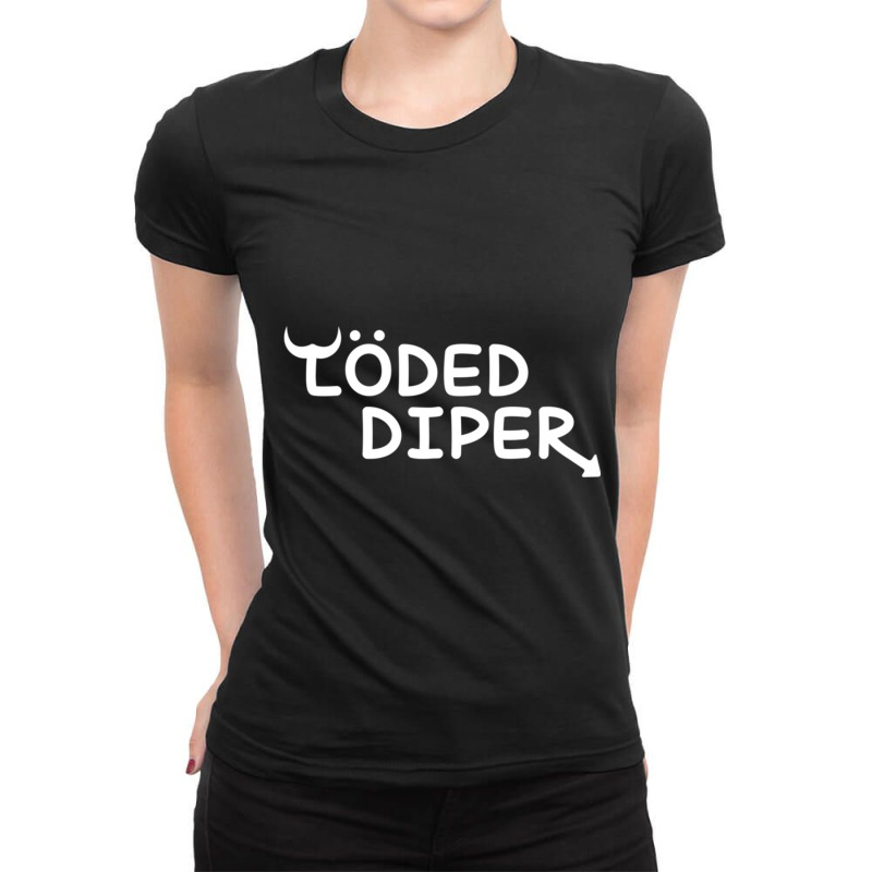 Funny Loded Diper Casual Style Jogging Ladies Fitted T-Shirt by ANGELIQUENIGH | Artistshot