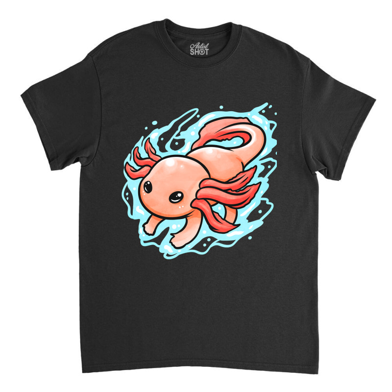 Kawaii - Mexican Sea Life - A Swimming Axolotl Classic T-shirt by Min08 | Artistshot