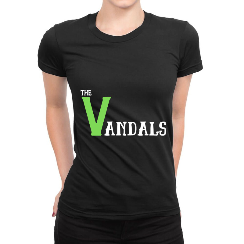 The Vandals Green And White Ladies Fitted T-shirt | Artistshot