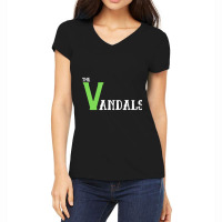 The Vandals Green And White Women's V-neck T-shirt | Artistshot