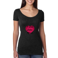 I Love Latin Music Stickers Women's Triblend Scoop T-shirt | Artistshot