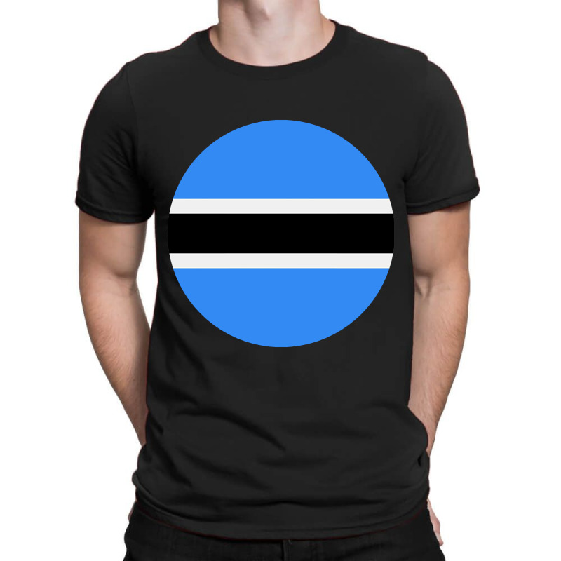 Flag Of Botswana .black T-Shirt by Crews Micki | Artistshot