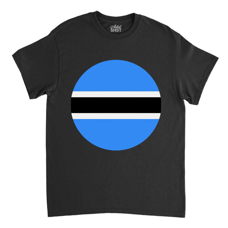 Flag Of Botswana .black Classic T-shirt by Crews Micki | Artistshot