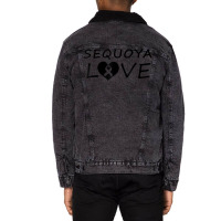 Wilkinsi Designs Sequoya Love No Initial T Shirt Unisex Sherpa-lined Denim Jacket | Artistshot