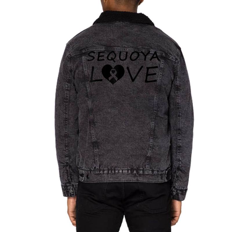 Wilkinsi Designs Sequoya Love No Initial T Shirt Unisex Sherpa-Lined Denim Jacket by choninzel | Artistshot