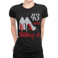 Womens 43 Year Old High Heel Rhinestone 1979 43rd Birthday Lady T Shir Ladies Fitted T-shirt | Artistshot