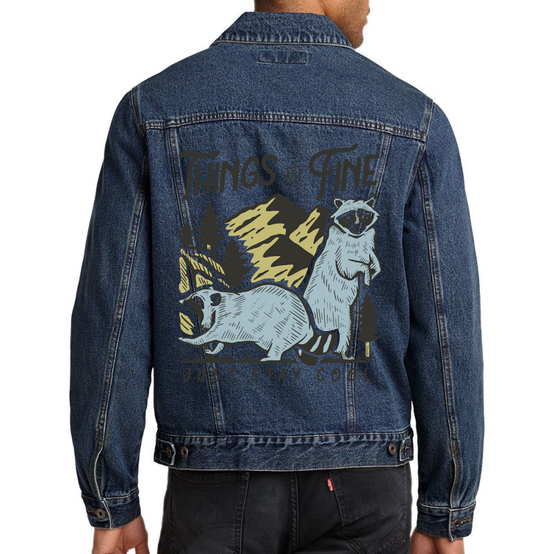 Just Stay Cool Men Denim Jacket by Ledford Leslie | Artistshot