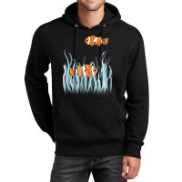 Two Clown Fishes Swimming Between Sea Anemones Unisex Hoodie | Artistshot