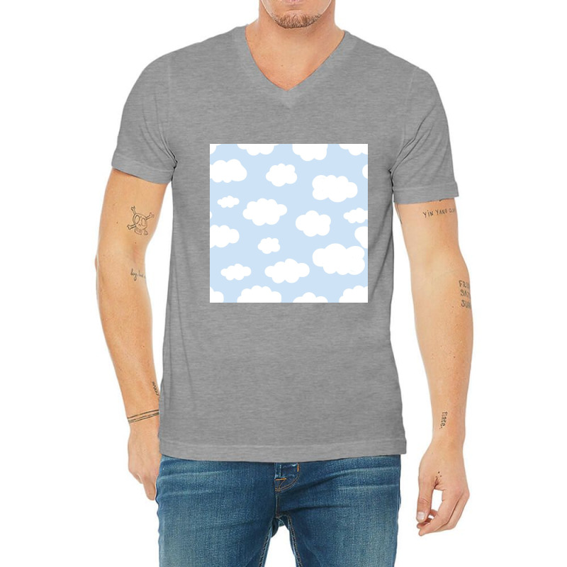 Cute Fluffy Cloud V-Neck Tee by ElaineABernard | Artistshot