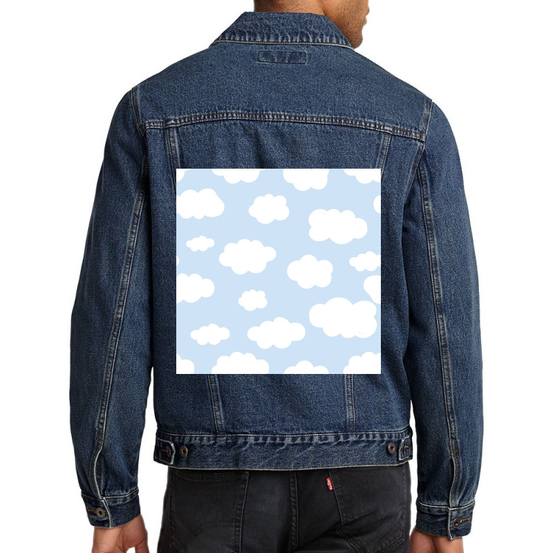 Cute Fluffy Cloud Men Denim Jacket by ElaineABernard | Artistshot