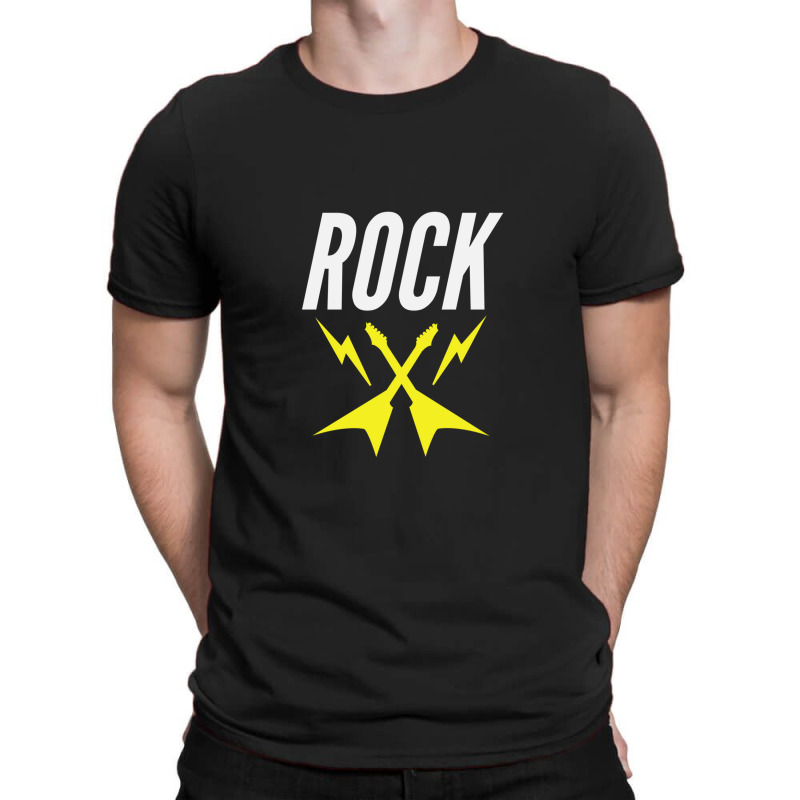 Rock With The Lightning Bolt Guitars T-Shirt by JuanNunez | Artistshot