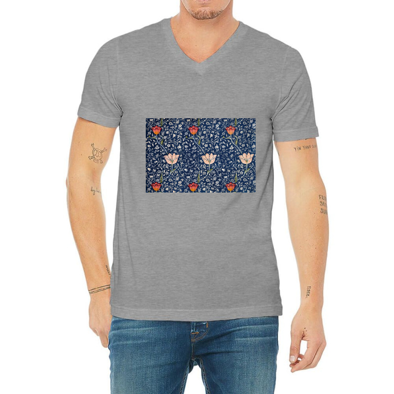 Flowers Pattern V-Neck Tee by ElaineABernard | Artistshot