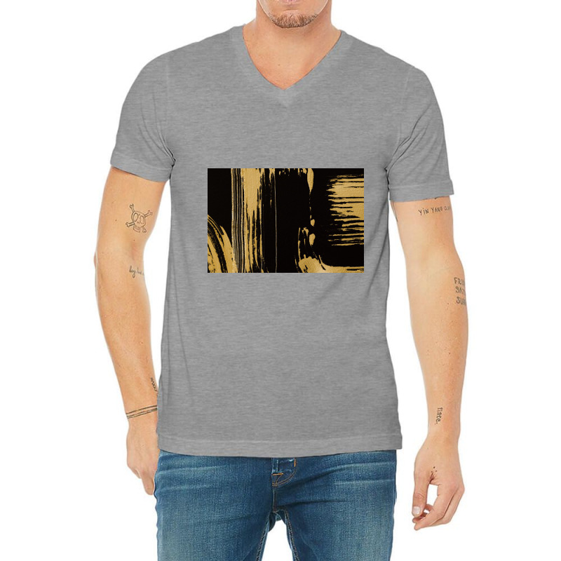 Gold Textured V-Neck Tee by ElaineABernard | Artistshot