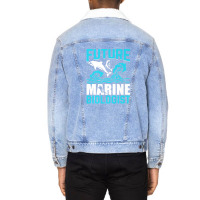 Future Marine Biologist Ocean Life Biology Student Unisex Sherpa-lined Denim Jacket | Artistshot