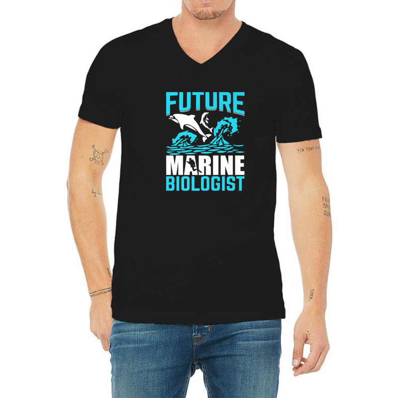 Future Marine Biologist Ocean Life Biology Student V-neck Tee | Artistshot