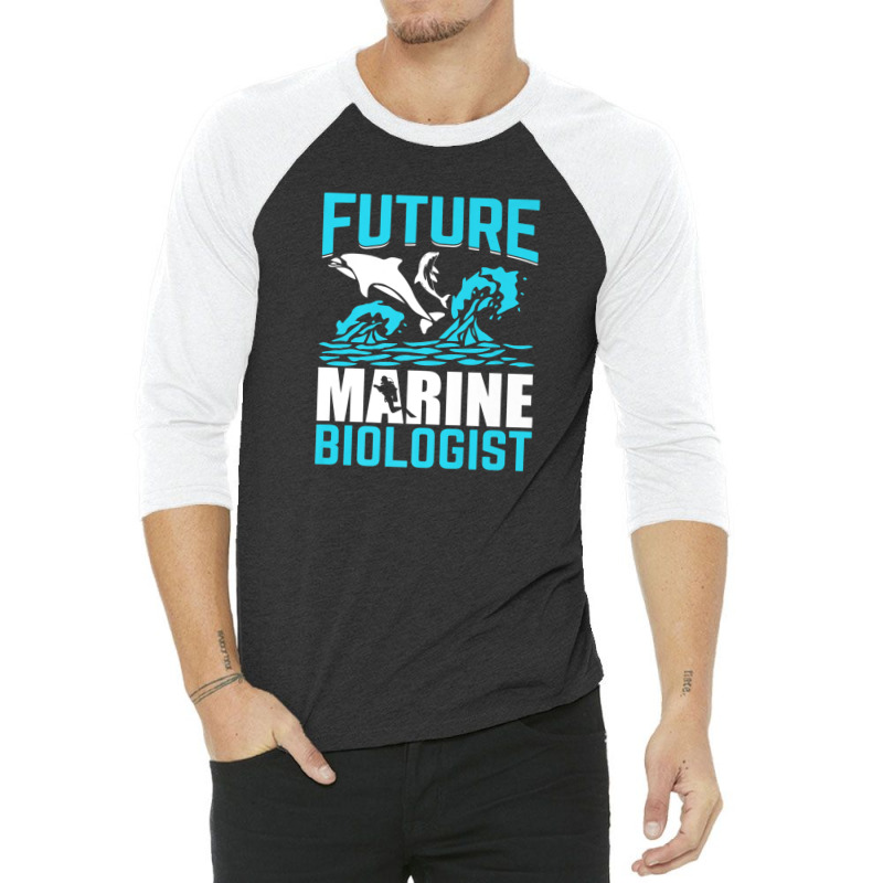 Future Marine Biologist Ocean Life Biology Student 3/4 Sleeve Shirt | Artistshot