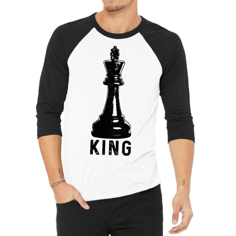 Mens Chess Player King Vintage Halloween Costume Chess Master 3/4 Sleeve Shirt by BarbaraArtist | Artistshot