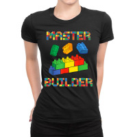 Brick Builder Blocks Building Master Builder Funny Toys Kids Ladies Fitted T-shirt | Artistshot