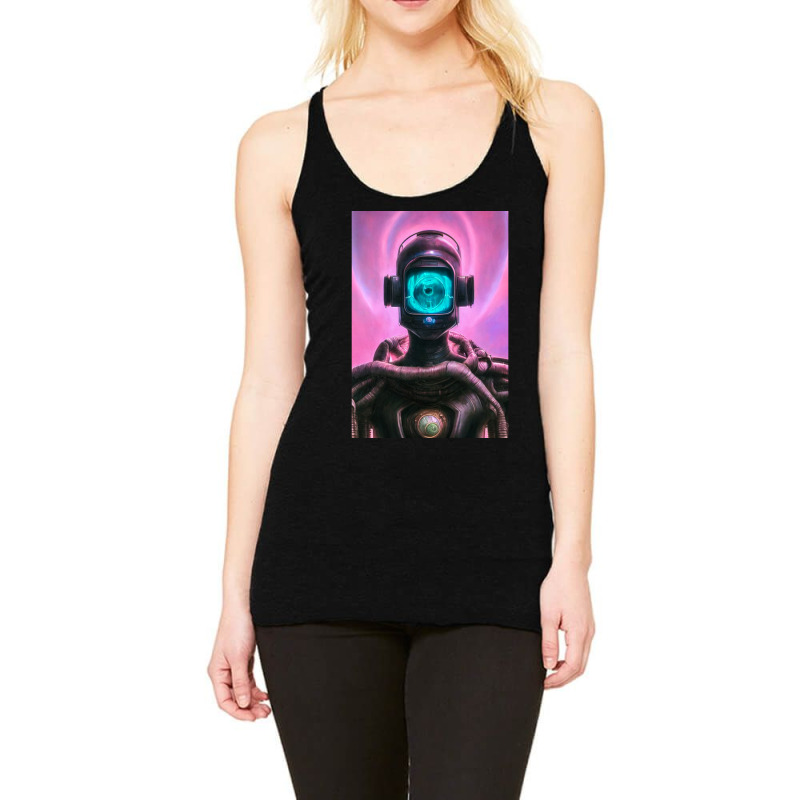 Futuristic Android Robot Ea72b9 Racerback Tank by LisaBurlingame | Artistshot