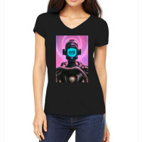 Futuristic Android Robot Ea72b9 Women's V-neck T-shirt | Artistshot