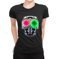 Futuristic Robot With Neon Eyes Ladies Fitted T-shirt | Artistshot