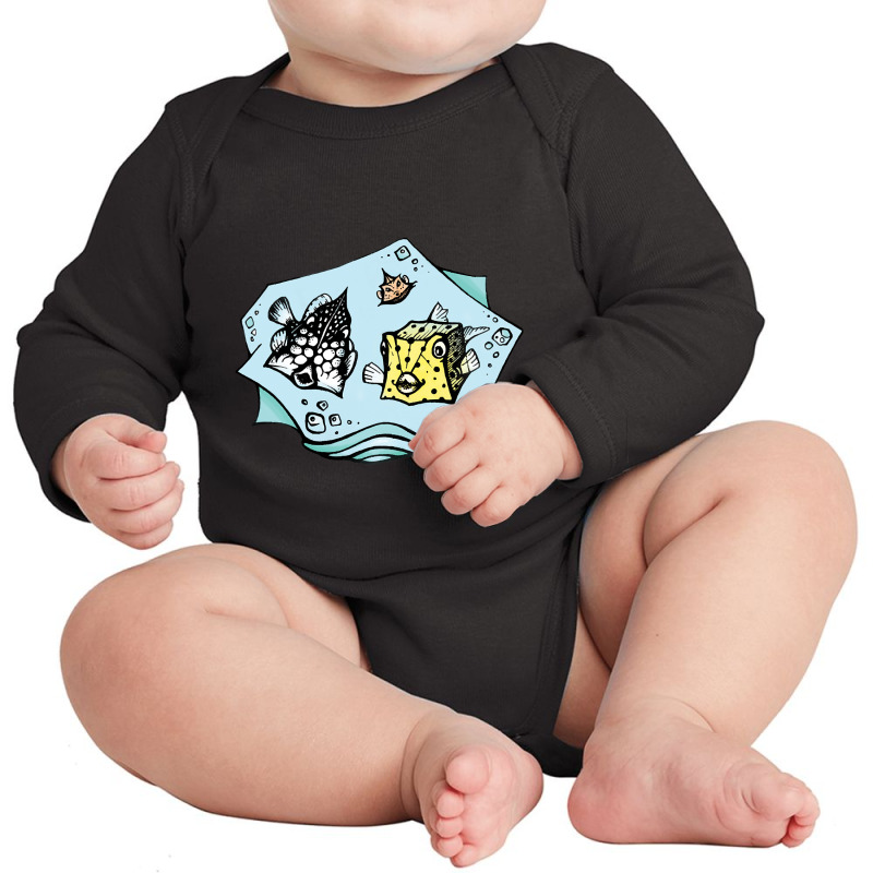 Funny Angular Boxfishes Long Sleeve Baby Bodysuit by Crews Micki | Artistshot