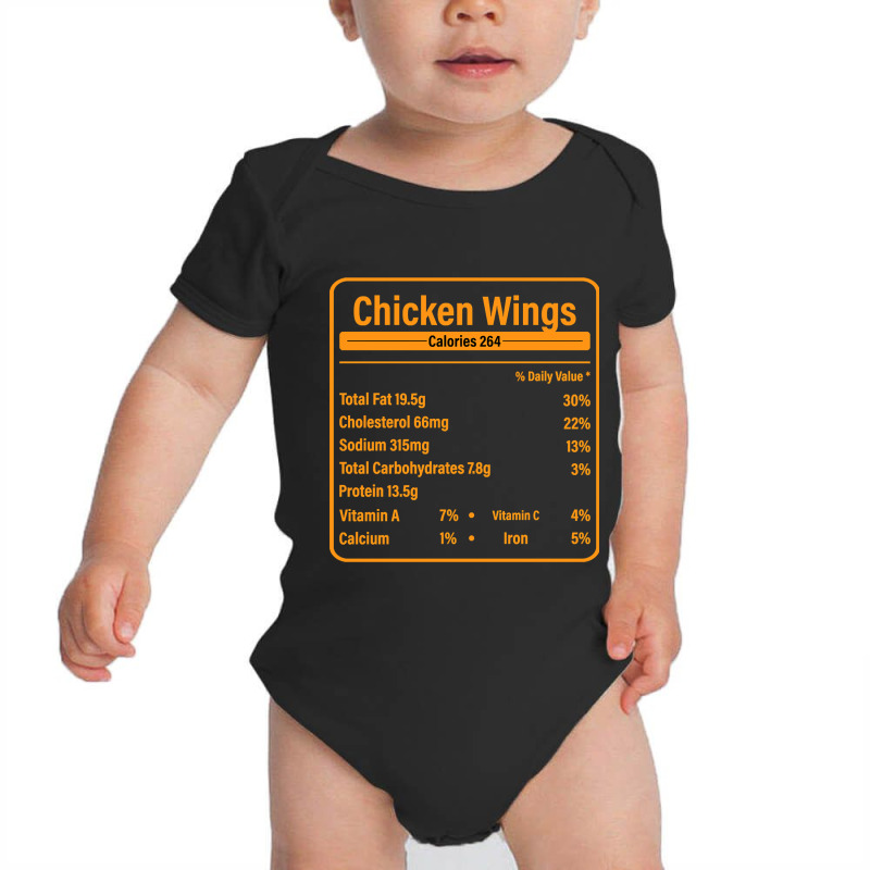 Chicken Wings Calories 264 Baby Bodysuit by Box Bingham | Artistshot