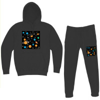 Aliens And Planets A Vector Pattern Wallpaper Ecopop Hoodie & Jogger Set | Artistshot